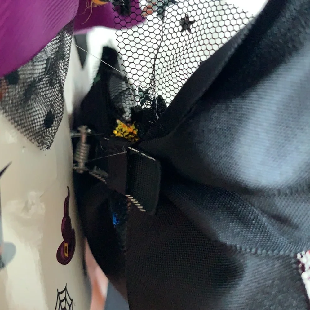 NEW 4 Halloween Hair Bows Girls Bats Minnie Mouse Spider 🕷💜